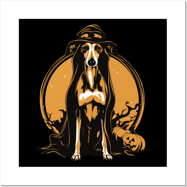 Halloween Galgo Espanol Greyhound Spanish Wall Art by Piggy Boxer